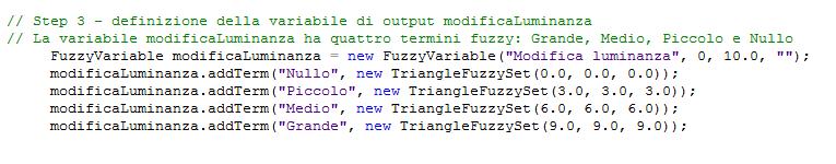 Definizione del primo modello Definizione dei fuzzytermper