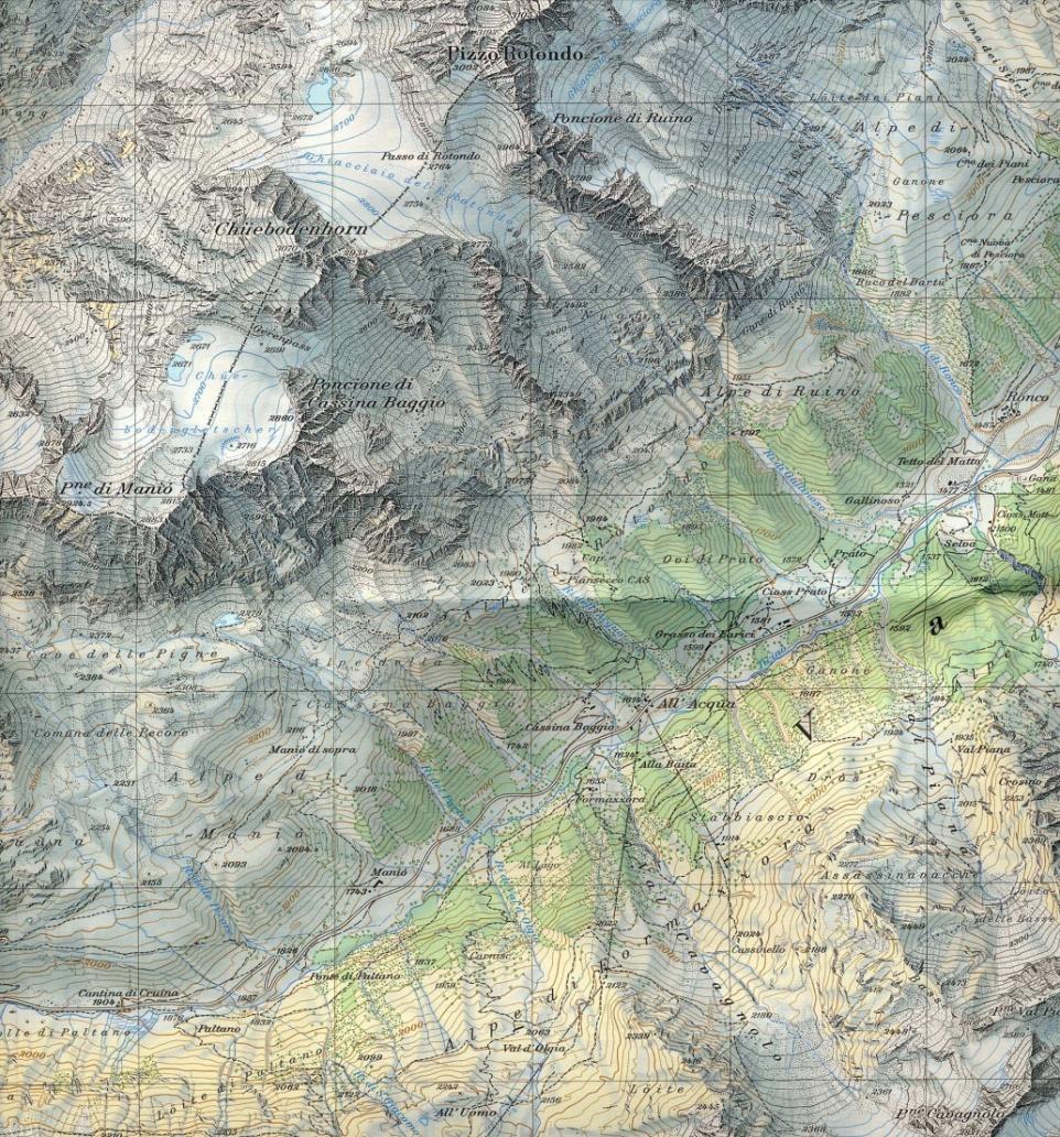 TOPOGRAFIA: orientamento delle carte NORD Le Carte topografiche sono sempre realizzate in modo da presentare: OVEST EST il Nord (settentrione) sul loro bordo superiore, in alto per chi sta guardando