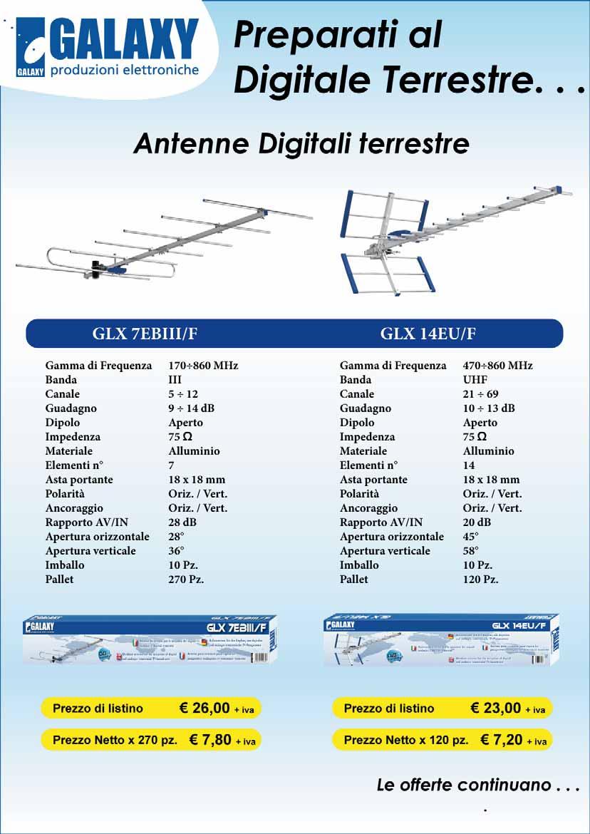 Antenne Digitali terrestre - connessione F 9,90 + iva 9,90 + iva Imballo