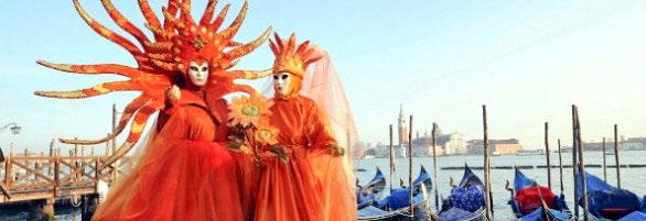 Individuálne voľno, účasť na Benátskom karnevale, program organizovaný mestom viď www.carnevale.venezia.it. Vo večerných hodinách o cca 20.00 hod. návrat loďou do Punta Sabbioni a o cca 21.30 hod.