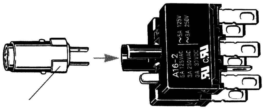 rimossa manualmente. Installazione della lampada Quando si monta la lampada prestare attenzione che sia rivolta nella direzione mostrata nello schema che segue.