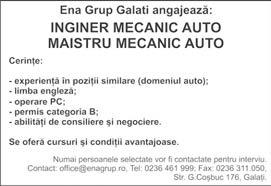 (0033265/NC-76621) Angajez bonă. Tel. 0743691295. (005307/NC-76629) Angajez mecanic buldoexcavator, salariu atractiv. 0753548398. (005309/ NC-76642) Angajez şofer cu experienţă pe Raba 10 tone.