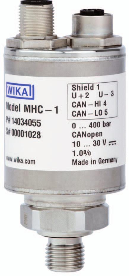 Misura di pressione elettronica Trasmettitori di pressione per idraulica mobile Con segnali in uscita CNopen e J1939 Modello MHC-1 Scheda tecnica WIK PE 81.