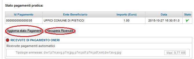 ATTENZIONE: DOPO AVER COMPLETATO IL PAGAMENTO, E NECESSARIO PREMERE IL PULSANTE DI RITORNO AL SUAP.