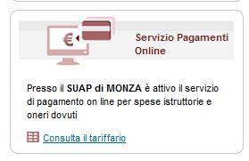 Generalità DESCRIZIONE FUNZIONALE DEL SISTEMA DI PAGAMENTO ON-LINE DEGLI ONERI DOVUTI PER LA PRATICA Conclusa la compilazione della pratica, qualora per essa siano dovuti degli oneri, è possibile