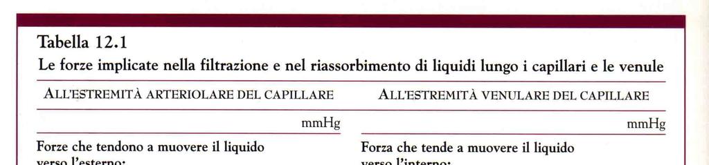 vascolare: a. pressione idrostatica intravasale b. pressione osmotica del liquido interstiziale 2) Quelle che causano ENTRATA di liquido nel letto vascolare: a.