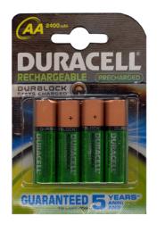 00* - 00* - pile ricaricabili Ni-MHh duracell mini stilo AAA precaricate MICRO HR03 B4 volt/mah 1,2/800 - blister 4 pezzi.