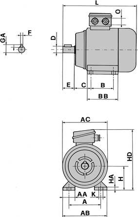 DATI ELETTRICI MOTORI TRIFASE - Hz 50 TECHNICAL DATA THREE-PHA POTENZA OUTPUT PUISSANCE TIPO VELOCITÀ SPEED VITESSE CORRENTE CURRENT COURANT RENDIMENTO EFFICIENCY RENDEMENT FATTORE DI POTENZA POWER