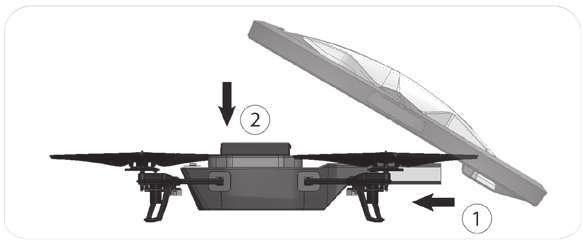 VOLO LIBERO Nel sito www.parrot.com sono disponibili video di formazione: consigliamo vivamente di prenderne visione prima di effettuare il primo volo. Utilizzo all interno Per utilizzare l AR.