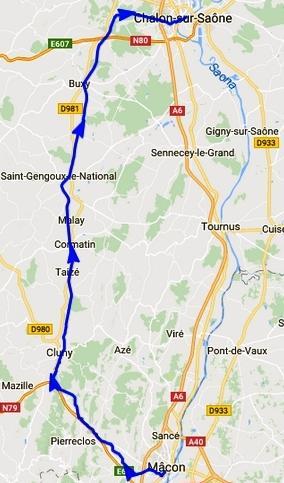 DOMENICA 26 AGOSTO MACON CHALON SUR SAONE km 82 D+ 500 D- 500 Nei pressi di Macon prende l avvio la Voie Verte, un lungo e suggestivo percorso ciclabile ricavato da una ferrovia dismessa, che tocca