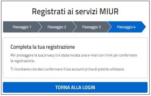 4- L utente quindi, all indirizz indicat in fase di registrazine, riceverà l e-mail Cnferma della registrazine cntenente il link da selezinare per