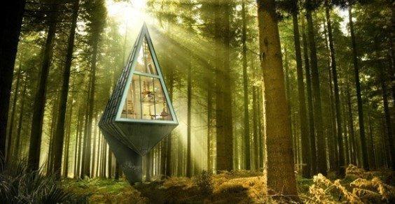 FUORI SALONE DEL MOBILE 2015 Single Pole House: la casa passiva che imita gli alberi