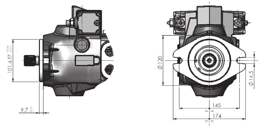 Flange di montaggio ed alberi FLANGE Flangia SAE B - 2 fori F2