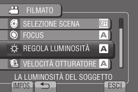 Registrazione manuale La modalità di registrazione manuale consente di impostare la messa a fuoco, la luminosità dello schermo e altre impostazioni manualmente.