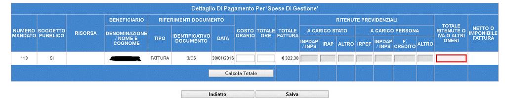 PUBBLICITA. I campi in rosso sono obbligatori, i campi Costo orario e Totale ore sono facoltativi.