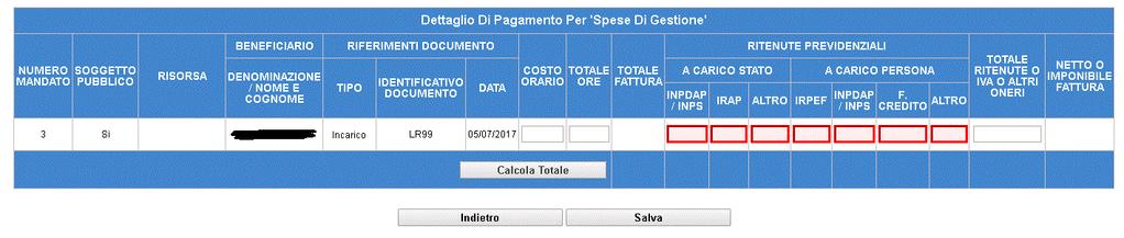 - Caso 8 -> mandato con soggetto pubblico SI, con associato tipo documento NON Fattura su voce di costo SPESE di GESTIONE.