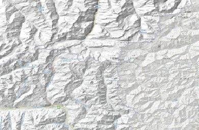 Servizio Base topografica: per ogni scala sono rappresentati diversi tematismi topografici (Toponomastica, Aree edificate - urbanizzato; Viabilità; Idrografia; Altimetria; Orografia) ottenuti tramite