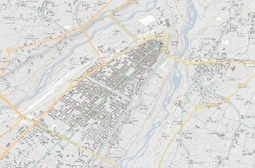 Per le scale di maggior dettaglio si è al momento optato per una mosaicatura delle cartografie tecniche regionali o nazionali in formato raster, mentre per il territorio piemontese è stato adottato