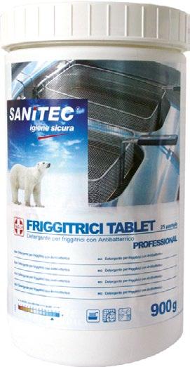 SGRASSATORI 200.48.2130 Detergente friggitrici tablet 900 gr - 1 pezzo 200.48.006 Detergente Sgrassatore 750 ml - 3 pezzi Deterge, igienizza ed elimina gli odori delle macchine friggitrici industriali e domestiche.