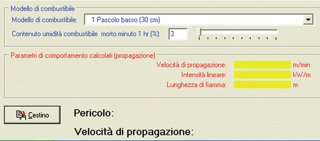 Fig. 3 Valutazione della propagazione del fronte di fiamma. 1.