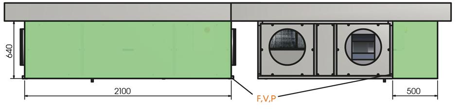 Spazi minimi di manutenzione in mm