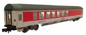 1 DBAG - Epoch V Red / white livery, white doors, dark grey roof, CityNightLine writing ART. 6091 K M V HAND MADE Carrozza ristorante Wrkmz 858.