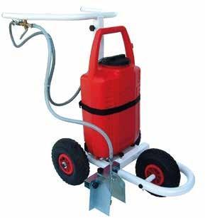 Spray field-marking trolley non-toxic liquid paint, in painted steel and provided with manual pressure