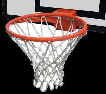Regulation basketball ring, heavy model, in painted