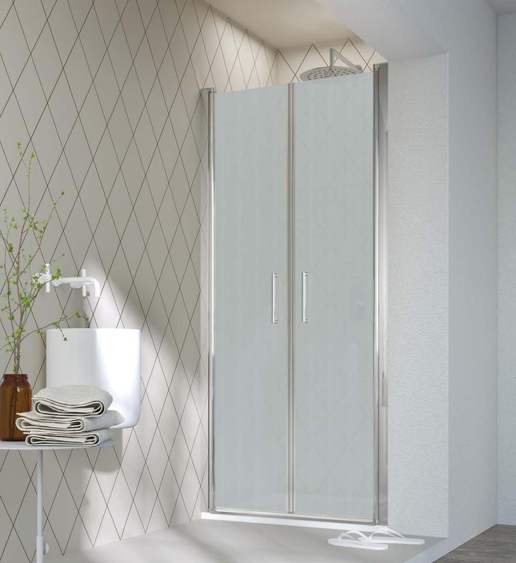 MARTE PRODOTTI. PRODUCTS ANTA DOPPIO BATTENTE - TRASPARENTE + STAMPATO Q DOUBLE SWIVEL DOOR - CLEAR GLASS + CLOTH GLASS MARTE 2.0 ANTA DOPPIO BATTENTE - TRASPARENTE + STAMPATO Q.