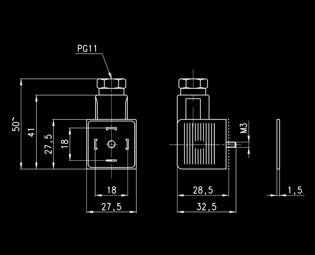 B8/B9 Grado di protezione IP65 14-800 solo connettore, senza elettronica 14-70 solo connettore, varistore