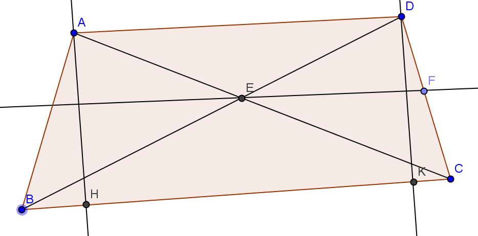 Considero il triangolo CED, esso è composto dai triangoli EFD, EFC. Considero il triangolo AFB, esso è composto dai triangoli AEB, BEF, AEF.