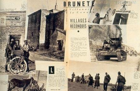 Le pagine di Regards con le foto di Brunete, luglio 1937.