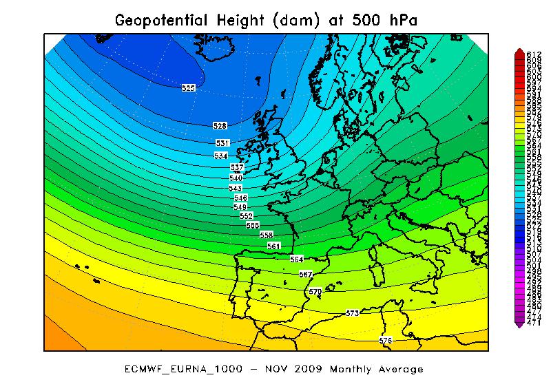 Infatti, mentre l alta pressione ha interessato tutto il lato atlantico europeo (anomalia positiva nella Figura 9 a destra), le depressioni sono scese dal nord Europa sulla parte orientale del