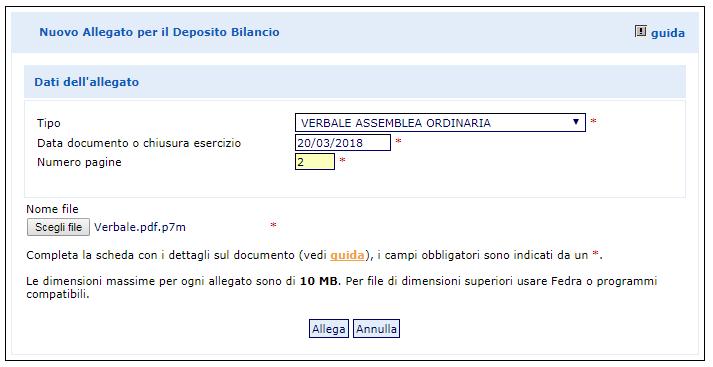 (esempio senza la Nota Integrativa la cui aggiunta è una eccezione). N.B.