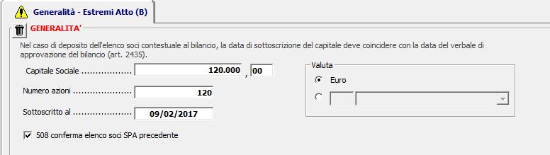 selezionare in alto a sinistra e selezionare il modulo S per allegarlo e cliccare su Inserisci. Fare click sulla riga(s) Elenco dei soci e degli. e successivamente doppio click sulla riga GENERALITA.