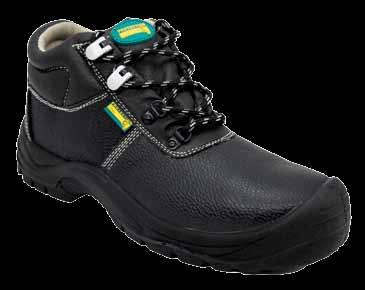 1/973 CALZATURA ANTINFORTUNISTICA ALTA IN PELLE NERA S1P SFILAMENTO RAPIDO SAFETY HIGH CUT SHOE IN BLACK LEATHER S1P WITH FASTER RELEASE EN ISO 20345:2011 S1P Puntale e lamina antiforo in acciaio