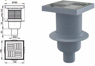 scarico 50 griglia in acciao inox 20 pezzi Prezzo unitario/ 21,60 8,9 kg