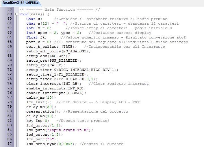 3. Immettere una sequenza di caratteri e visualizzare sul display il corrispondente valore numerico (es.