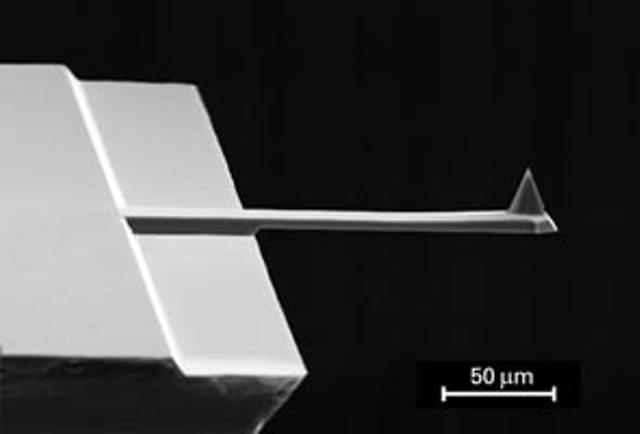 Details of Parts of AFM Cantilever and Tip Property Typical Value Desired Quality Material Silicon, Silicon Nitride, Silicon Oxide Hard, Unreactive Tip Radius < 10 nm Small Tip Height 15-20 µm