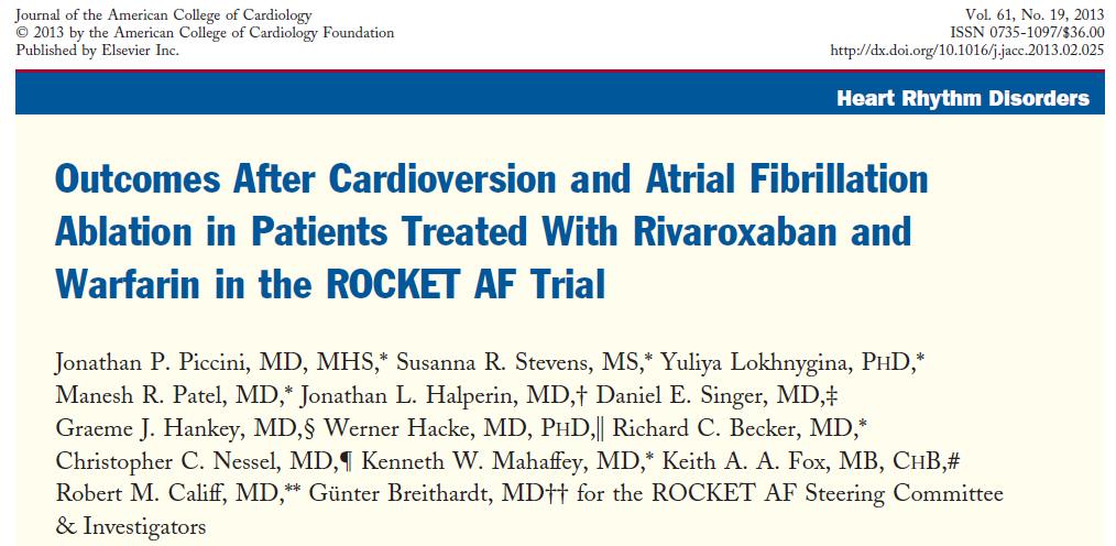 142 pts underwent electrical CV 142 pts underwent pharmacological CV 79 pts underwent AF ablation No