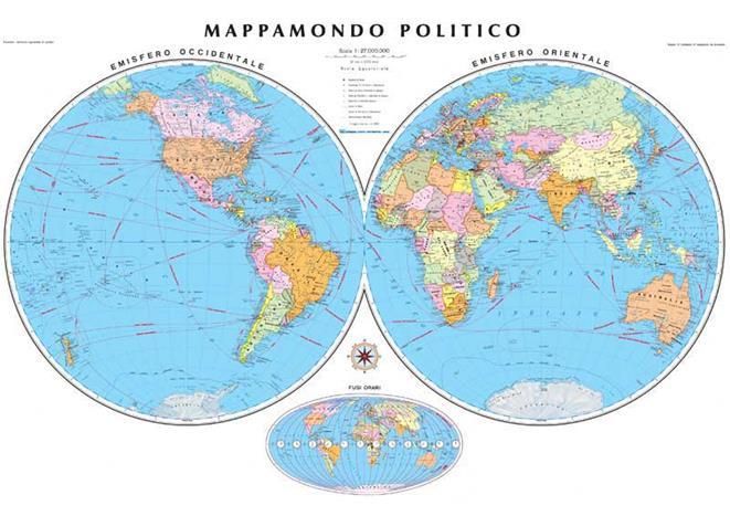 Mappamondi o planisferi Rappresentano l intera superficie