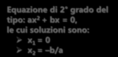 GITTATA - g 2v 2 0 x x 2 + v 0 y v 0 x x = 0 Equazione di 2 grado del tipo: ax 2 + bx = 0, le cui soluzioni sono: x 1 = 0 x 2 = b/a Le