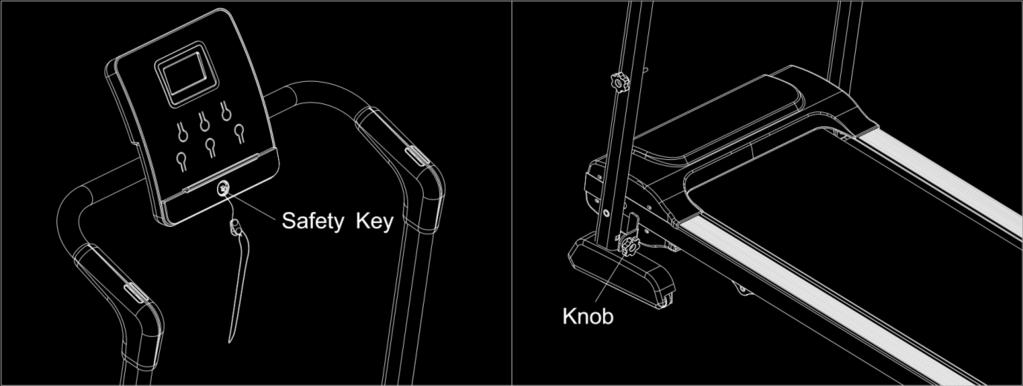 STEP 3 Inserire la chiave di sicurezza (safety key) nel display e fissare la manopola di blocco del