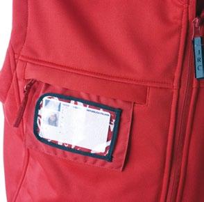 resistente al freddo - Cerniere antiacqua - Una tasca sul petto con zip e portabadge estraibile a scomparsa - Una tasca interna