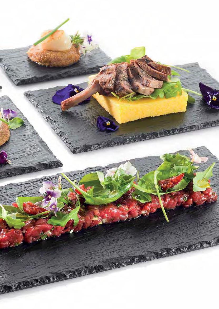 The Rocks range of trays combines the strength of stone with the lightness of plastic, for an extremely