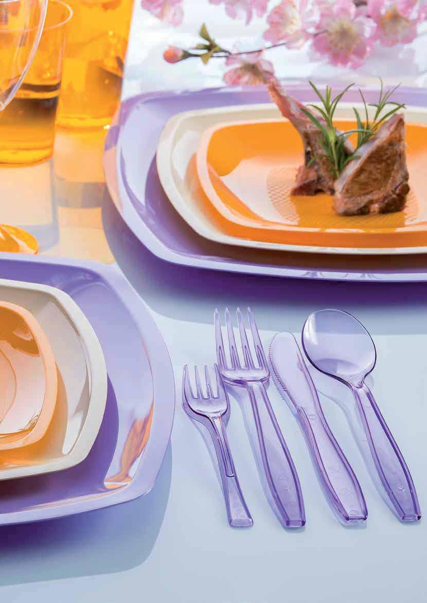 tive Square Collection, the square-design disposable and tableware line.