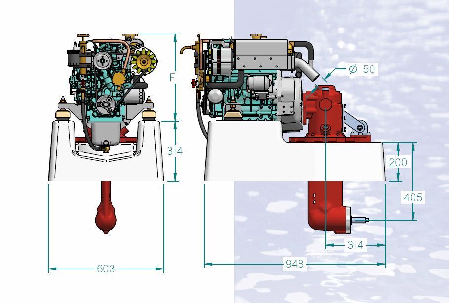 Dimensioni e Pesi Saildrive SeaProp 60 14SD 16SD 20SD 25SD 28/30SD 35/38SD