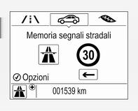 186 Guida e funzionamento I segnali stradali rilevati sono: Segnali stradali di limite di velocità e di divieto di sorpasso limite di velocità divieto di sorpasso termine di limite di velocità