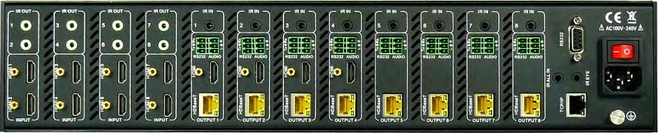 Abbinabile a HDBT-100-SLIM-RX. Matrix - Extenders 1.769,00 989,00 1.119,00 MHDBT - 44P MHDBT - 88P Matrice 4x4, 4 in Hdmi 4 Out su Cat6 a 100 mt a 1920x1080P e 70 mt in 4K, 2 loop out Hdmi.