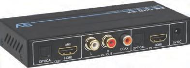 Embedder / De-embedder audio con uscite S/PDIF anlogica, S/PDIF digitale ed analogica. Embedda audio verso Hdmi. Reclock Hdmi e DDC buffer.